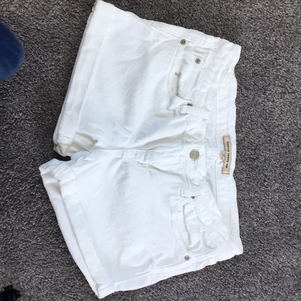 White Jean Shorts
